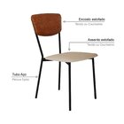 Cadeira Fixa Estofada Vintage Retrô Com 2 Unidades Areia /car