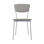 Cadeira Fixa Estofada Vintage Retrô Com 2 Unidades Off White/