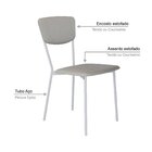 Cadeira Fixa Estofada Vintage Retrô Com 2 Unidades Off White/