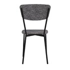 Cadeira Fixa Estofada Vintage Retrô Com 2 Unidades Prata/preto