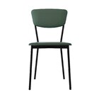Cadeira Fixa Estofada Vintage Retrô Com 2 Unidades Verde