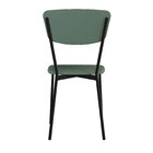 Cadeira Fixa Estofada Vintage Retrô Com 2 Unidades Verde