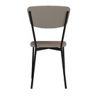 Cadeira Fixa Estofada Vintage Retrô Com 4 Unidades Cinza/preto