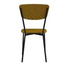 Cadeira Fixa Estofada Vintage Retrô Com 4 Unidades Mostarda C