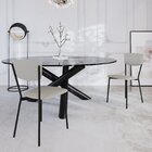 Cadeira Fixa Estofada Vintage Retrô Com 4 Unidades Off White/