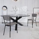 Cadeira Fixa Estofada Vintage Retrô Com 4 Unidades Prata /pre