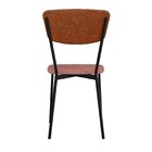 Cadeira Fixa Estofada Vintage Retrô Com 4 Unidades Rosê/caram