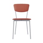 Cadeira Fixa Estofada Vintage Retrô Com 4 Unidades Terra/bran