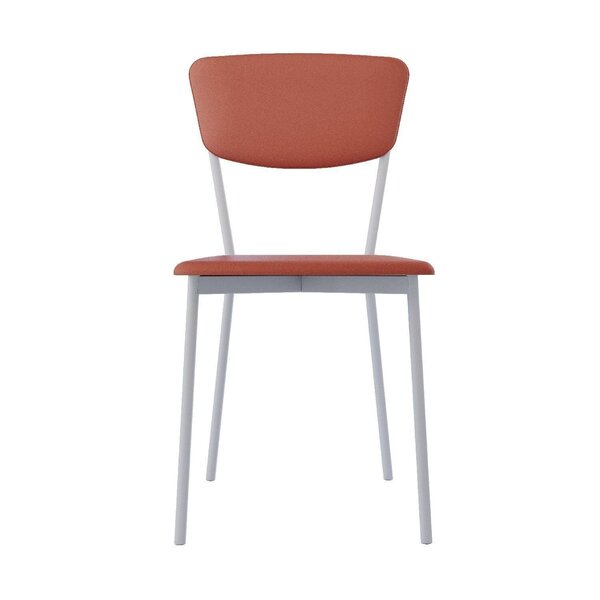 Cadeira Fixa Estofada Vintage Retrô Com 4 Unidades Terra/bran