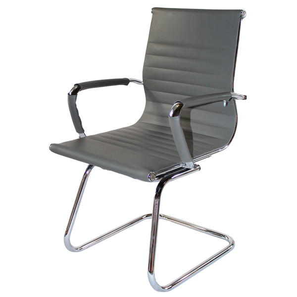 Cadeira Fixa Interlocutor Charles Eames Esteirinha 11a Cinza
