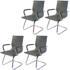 Cadeira Fixa Interlocutor Charles Eames Esteirinha 11a Cinza