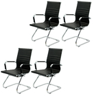 Cadeira Fixa Interlocutor Charles Eames Esteirinha 11a Preto