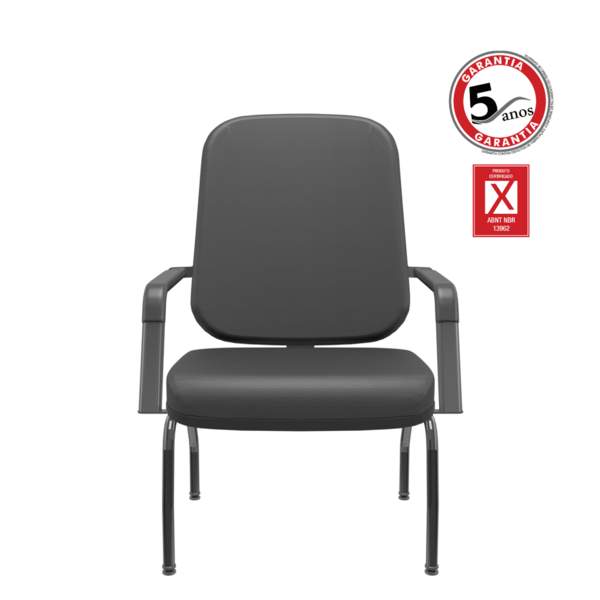 Cadeira Fixa Operativa Plus Size Até 185kg Poliéster - Plaxme