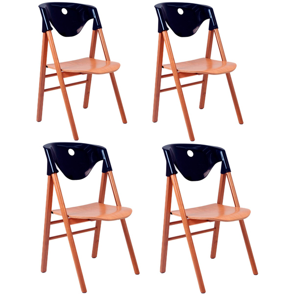 Cadeira Flare De Madeira Tauari Em Verniz Pu E Encosto Polipr