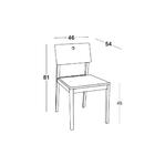 Cadeira Flip Em Eucalipto/mdf - Detalhe Usinado - Cacau/laca