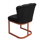 Cadeira Flor Base Industrial Cobre Veludo - Vallisa Decor Pre