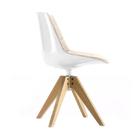 Cadeira Flow - Branco - Assento Caqui