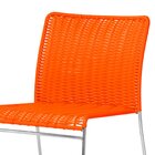 Cadeira Fronteira Metal 559a Base Inox Laranja