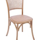 Cadeira Gaia Com Assento Em Rattan E Base Madeira - Madeira C