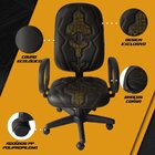 Cadeira Gamer Braço Corsa Tt Ecoflex Costura Amarela