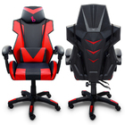 Cadeira Gamer Couro Ergonômica Para Escritório Vermelha