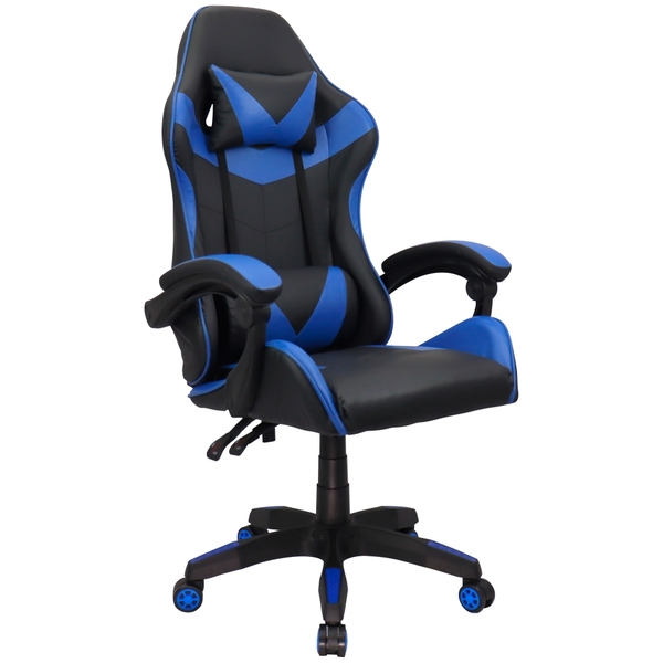 Cadeira Gamer Couro Giratória Tr-max - Azul