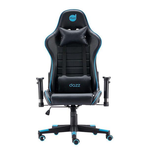Cadeira Gamer Dazz Prime X V2 Preto E Azul Com Almofada Para