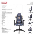 Cadeira Gamer Encosto Articulável Marvel Thanos Futura Import
