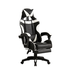 Cadeira Gamer Ergonômica Com Apoio Para Pés Preta E Branca