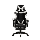 Cadeira Gamer Ergonômica Com Apoio Para Pés Preta E Branca