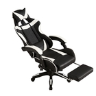 Cadeira Gamer Ergonômica Com Apoio Para Pés Preta E Branca