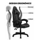 Cadeira Gamer Escritório Reclinável Ergonômica Giratória Com