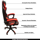 Cadeira Gamer Executiva Escritório Kenpachi Pu Sintético Verm