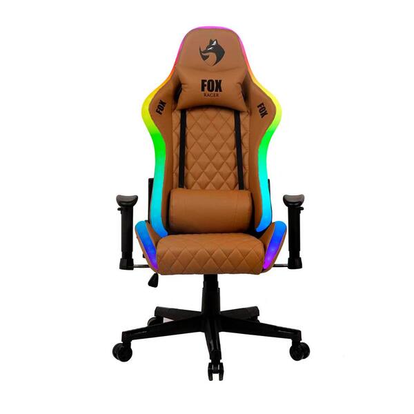 Cadeira Gamer Fox Racer Rgb Com Iluminação Led Marrom - Ut-c1