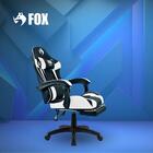 Cadeira Gamer Fox Racer Zerda Com Apoio De Pés Branca - W20