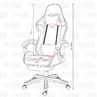 Cadeira Gamer Fox Racer Zerda Com Apoio De Pés Branca - W20