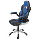 Cadeira Gamer Giratória Braços Retrátil - Azul