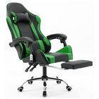 Cadeira Gamer Giratória Com Apoio De Pé Kelter Verde V7004p