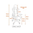 Cadeira Gamer Giratória Em Couro One Shot Preto/azul