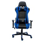 Cadeira Gamer Giratória Em Couro One Shot Preto/azul