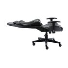 Cadeira Gamer Giratória Em Couro One Shot Preto/cinza