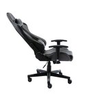 Cadeira Gamer Giratória Em Couro One Shot Preto/cinza