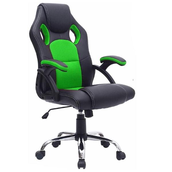 Cadeira Gamer Giratória Extreme F01 Preta/verde