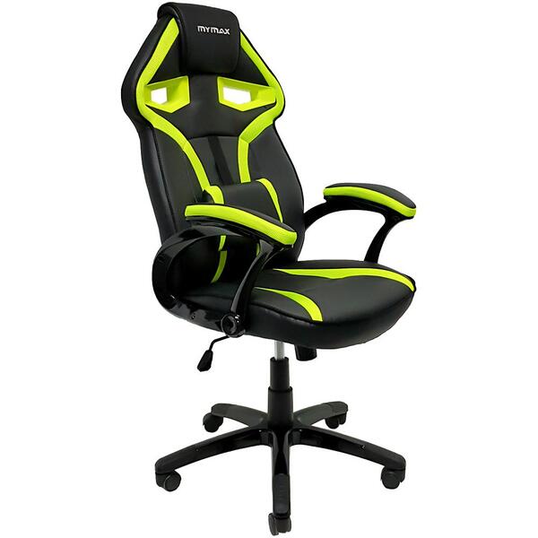 Cadeira Gamer Giratória Preto/verde Mx1 Mymax