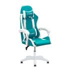 Cadeira Gamer Home Office Verde Agua Com Branco