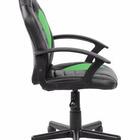 Cadeira Gamer Infantil em Couro PU Preta com Verde Pelegrin P