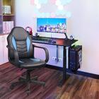 Cadeira Gamer Infantil Em Couro Pvc Pelegrin Pel-9354 Preto C