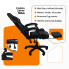 Cadeira Gamer Oficial Stillus Ergonômica Com Apoio Para Os Pé