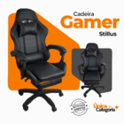 Cadeira Gamer Oficial Stillus Ergonômica Com Apoio Para Os Pé