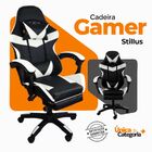 Cadeira Gamer Oficial Stillus Ergonômica Com Apoio Para Os Pé